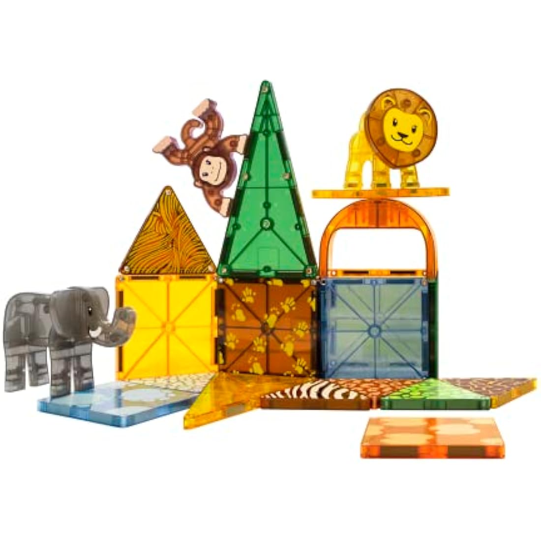 Magna-Tiles Safari Animals 25-Piece Magnetic Building Tiles Set