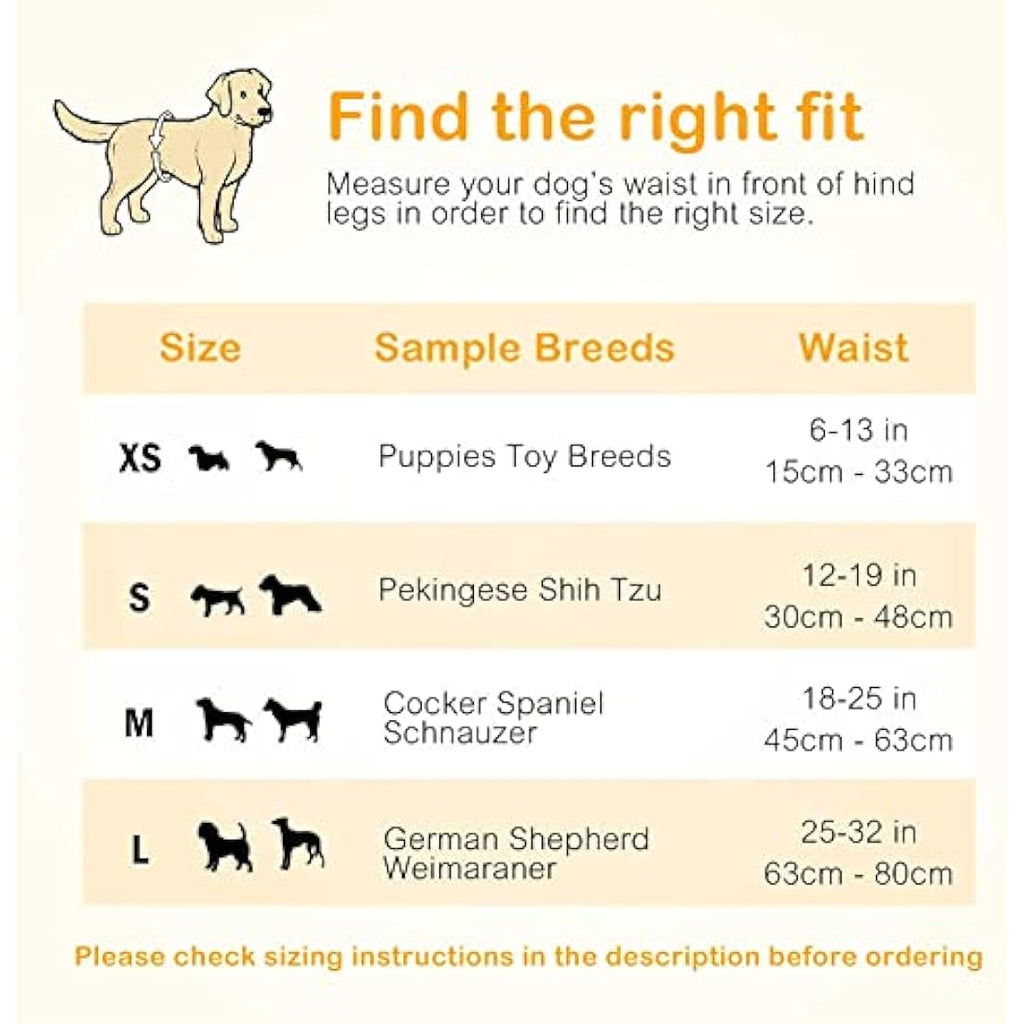 Dono Male Dog Wraps – Disposable Absorbent Belly Bands, Medium, 60 Count