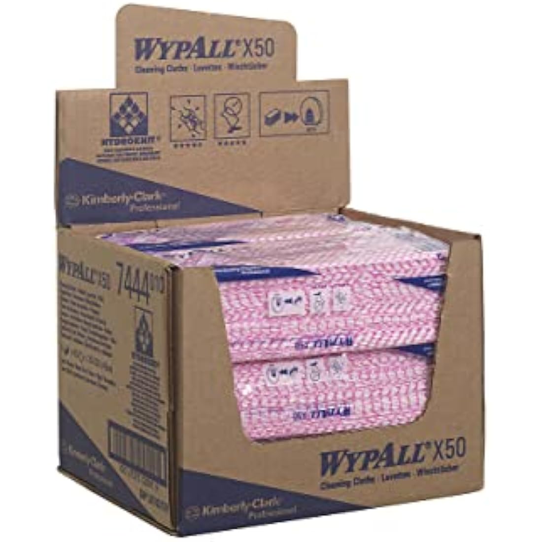 WypAll X50 Red Cleaning Cloths – Food Safe Absorbent Wipes – 300 Pack