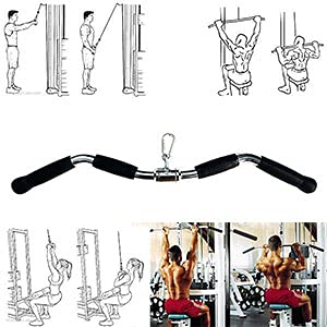 Jolof Store Revolving Straight Bar Cable Attachment with Rubber Grips