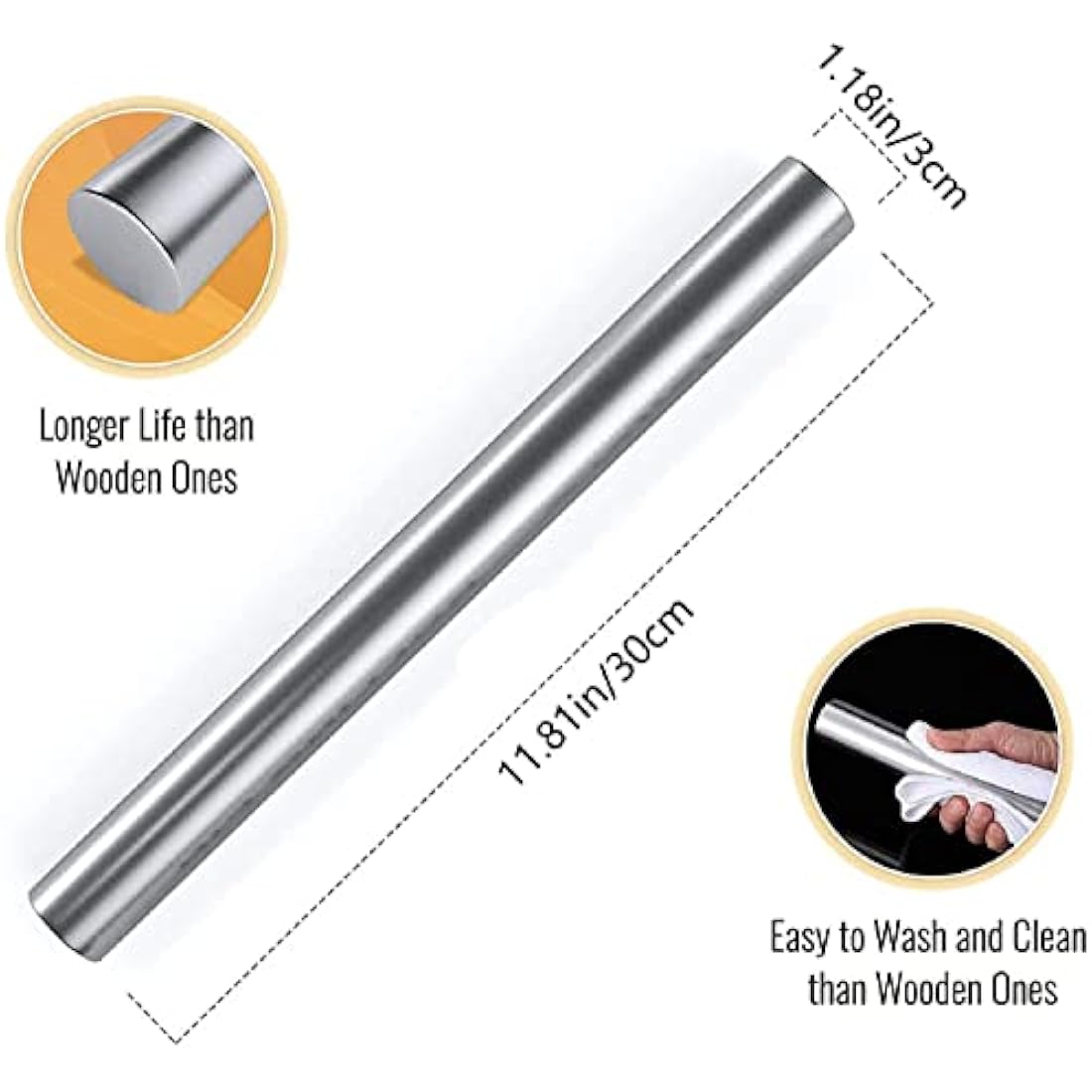 Jolof Store Stainless Steel Cutting Board | 80x50cm Heavy Duty Worktop Saver