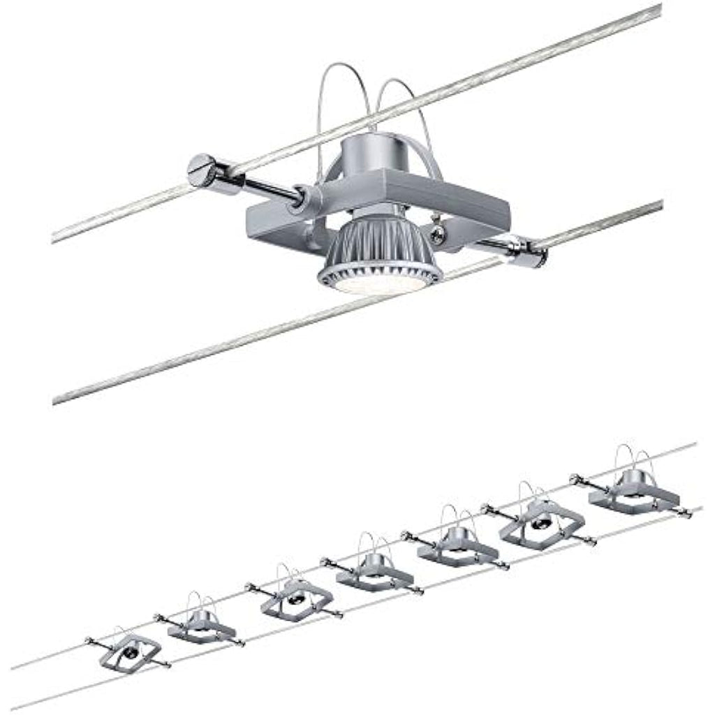 Paulmann Mac II Cable Lighting System – Matt Chrome Ceiling Wire Set