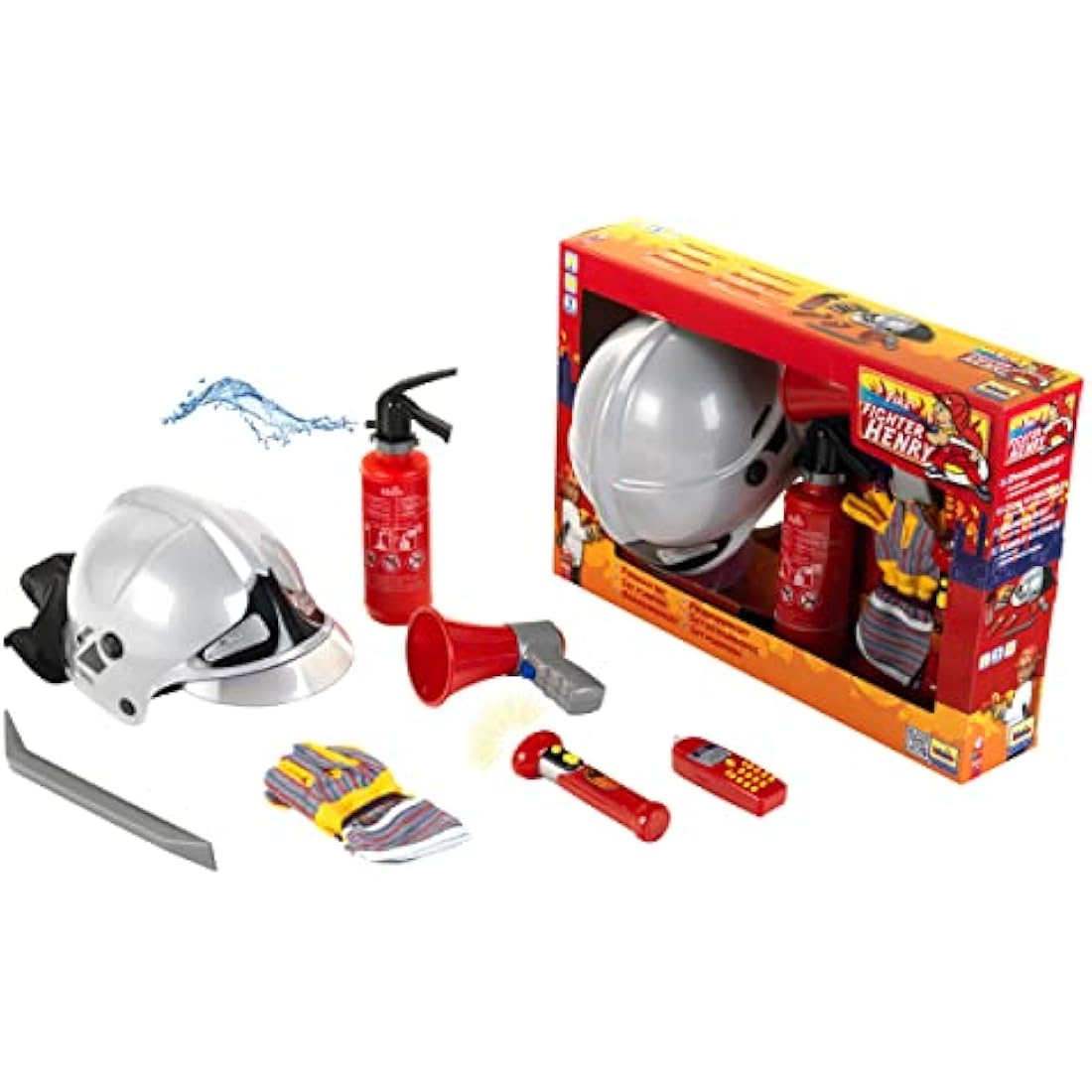 Klein Firefighter Set – 7-Piece Kids Role Play Kit with Helmet & Torch