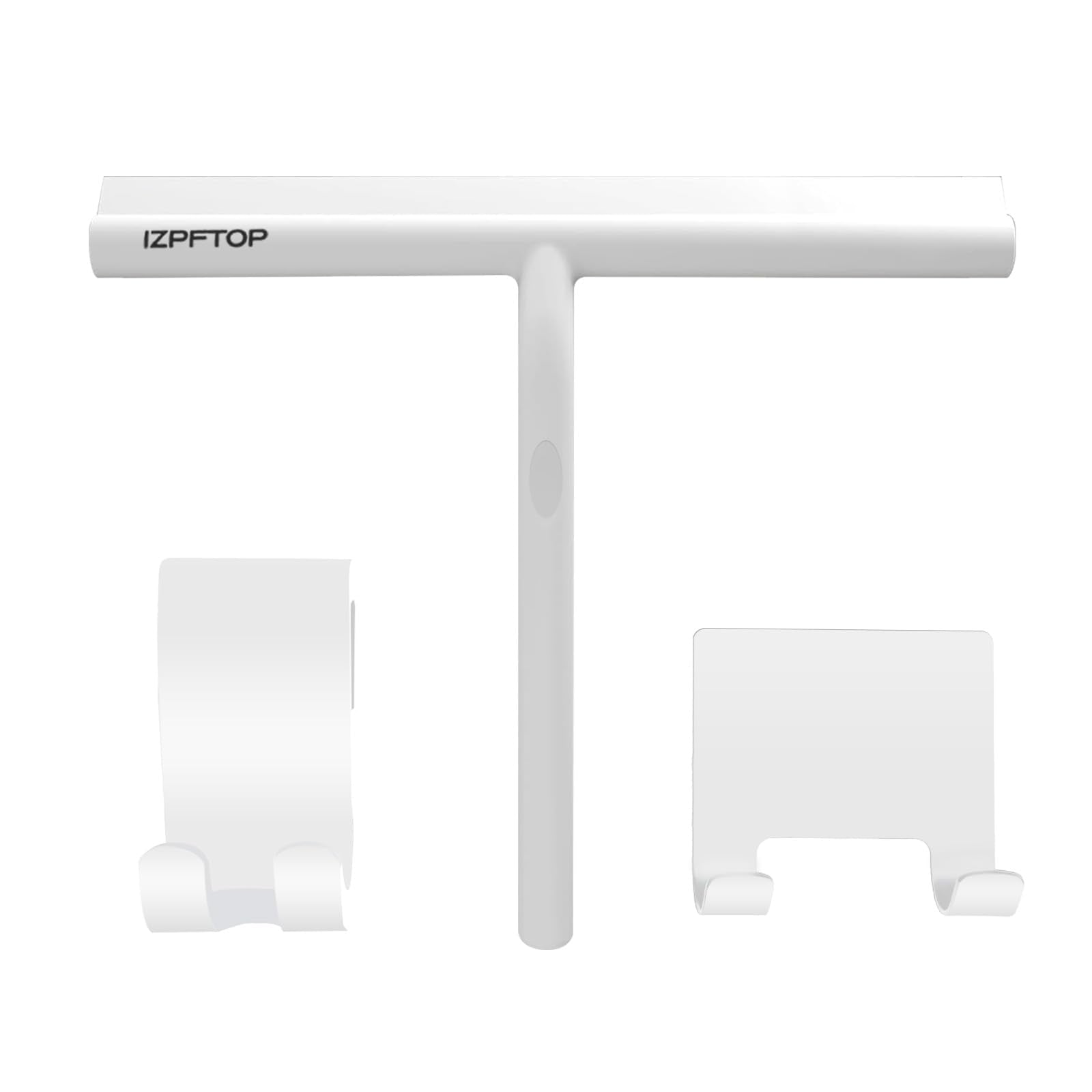 IZPFTOP Silicone Shower Squeegee with 2 Hooks | 11-Inch Glass Wiper