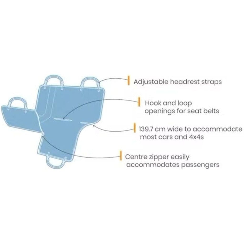 Kurgo Wander Dog Car Seat Hammock - Waterproof & Scratch-Resistant