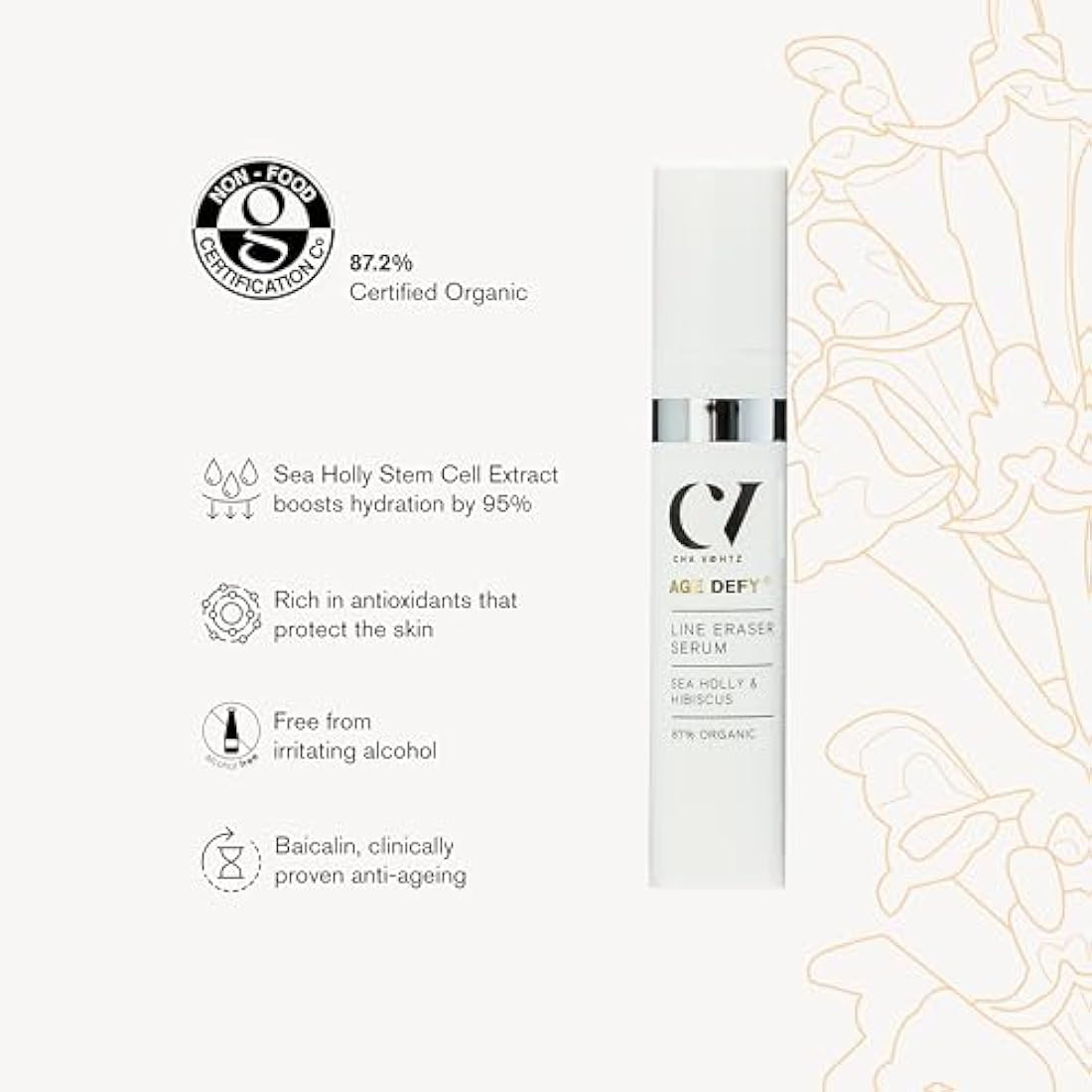 Green People Age Defy+ Line Eraser Serum | Organic Firming Eye & Lip Care