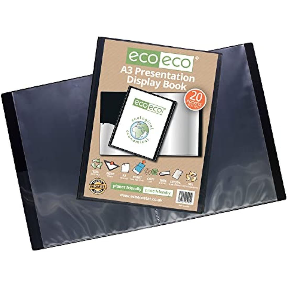 Jolof Store A3 Presentation Display Book – 20 Pocket Recycled Art Folder