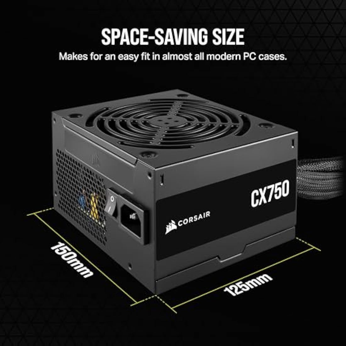 Corsair CX750 750W ATX Power Supply | 80 PLUS Bronze – Black
