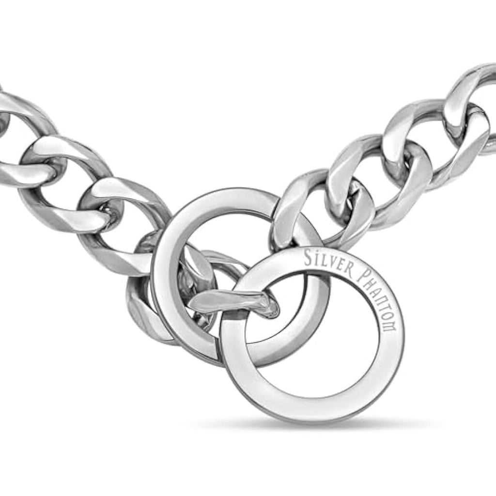 Silver Phantom 20mm Stainless Steel Cuban Chain Dog Collar – 26 Inch