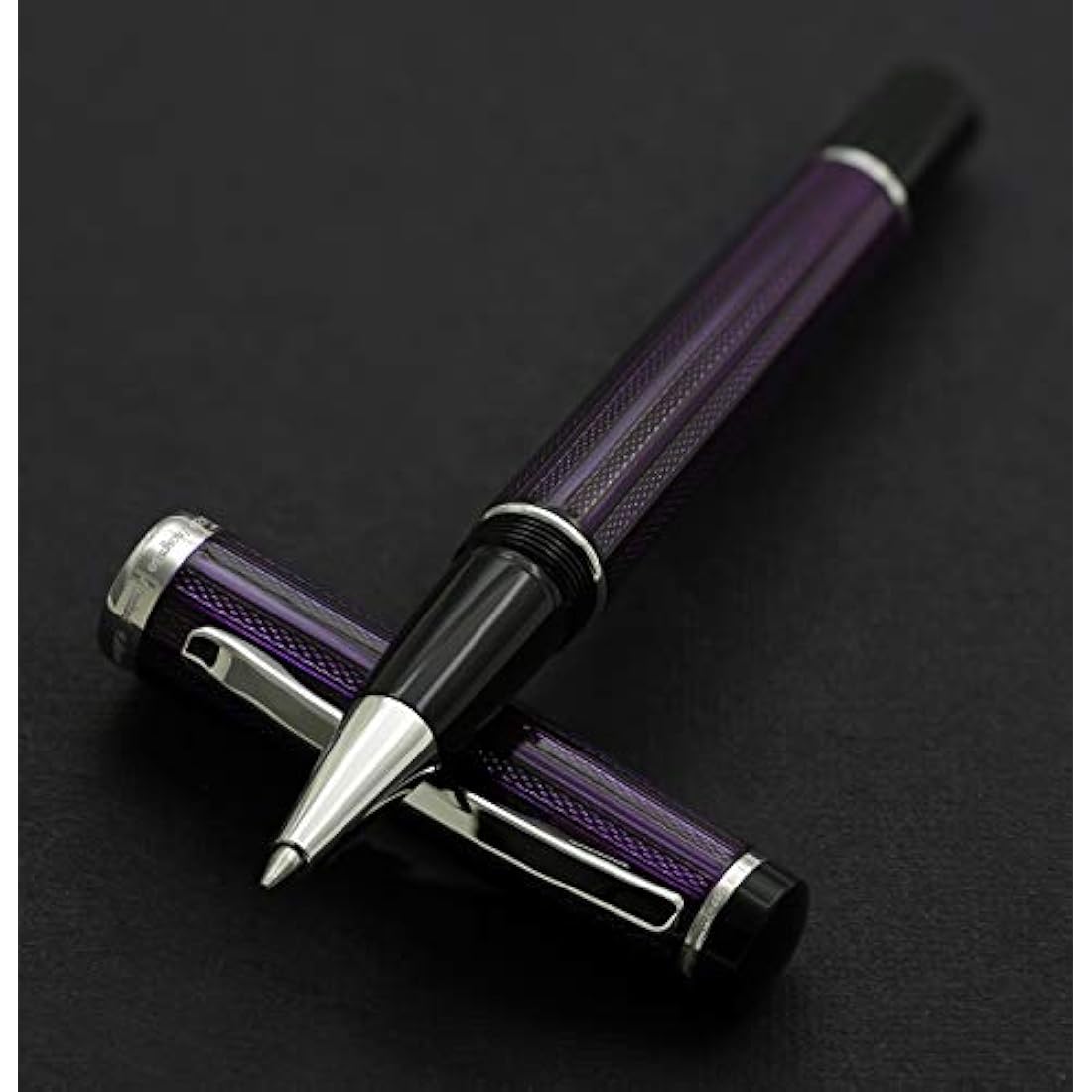 Xezo Incognito Purple Luxury Rollerball Pen | Platinum-Plated Brass