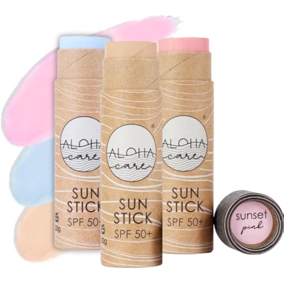 Aloha Sun Stick SPF 50+ Mineral Sunscreen for Surfing - 3-Pack