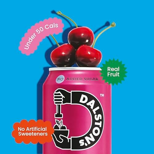 Dalston's Sparkling Cherry Soda – Real Fruit & Low Calorie (24 x 330ml)