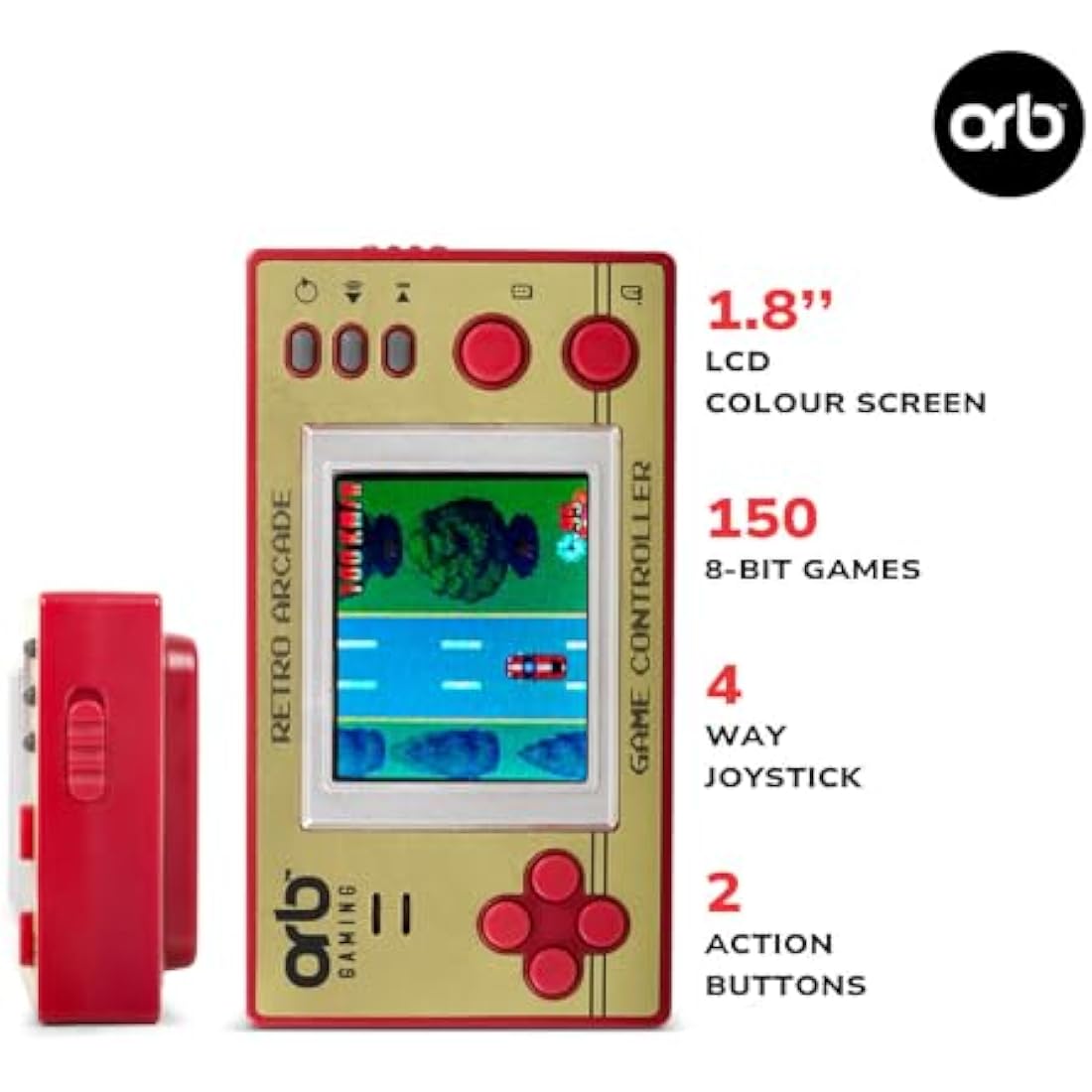 Orb Retro Handheld Games Console & Arcade Bundle | 390 8-Bit Games