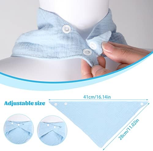 Baby Bandana Drool Bibs – 10 Pack Soft Absorbent Cotton