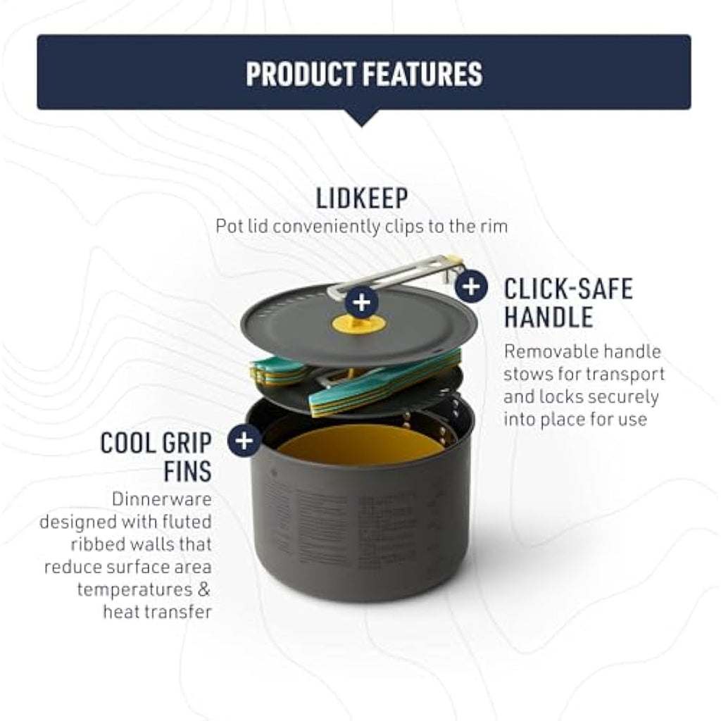Sea to Summit Frontier Ultralight 2-Pot Camping Cook Set - 14 Piece