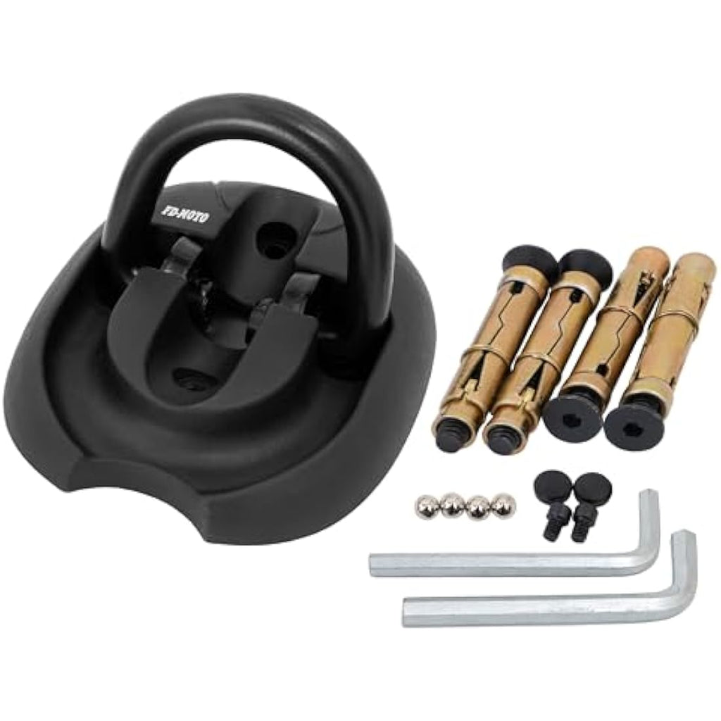 FD-MOTO Hardened Steel Ground Wall Anchor – Motorcycle Security Lock