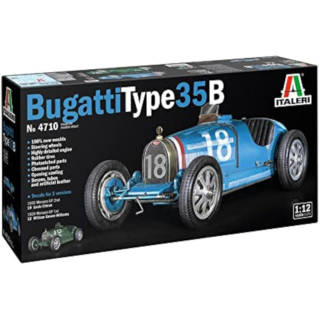Italeri Bugatti Type 35B Model Kit – 1:12 Scale Plastic Car Model