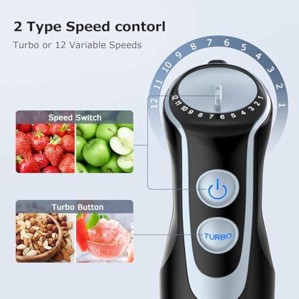 FRESKO 4-in-1 Immersion Hand Blender | 1000W Stainless Steel Stick Blender