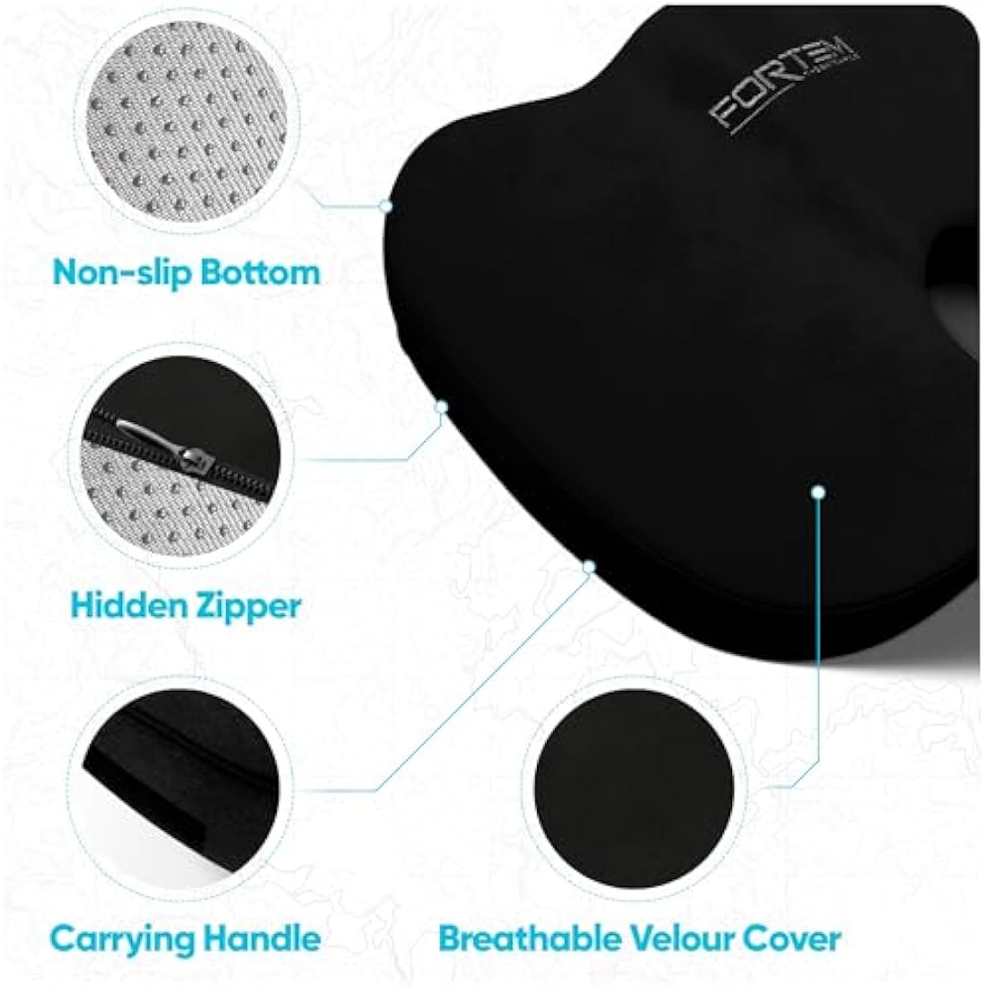 Jolof Store Memory Foam Lumbar Support Pillow and Seat Cushion Set