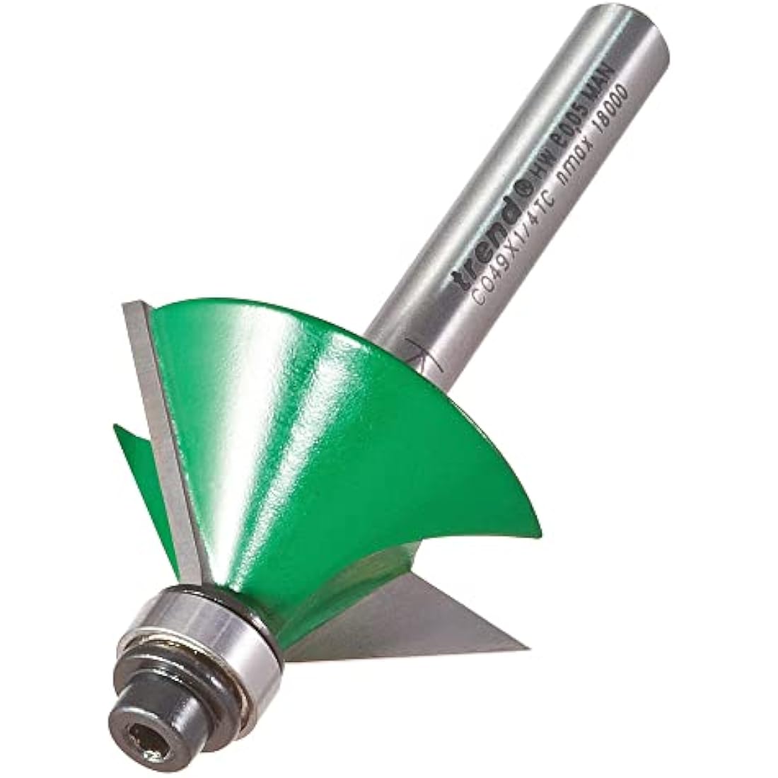 Trend CraftPro 45 Degree Chamfer Router Bit – 1/4 Inch Shank Carbide Tipped