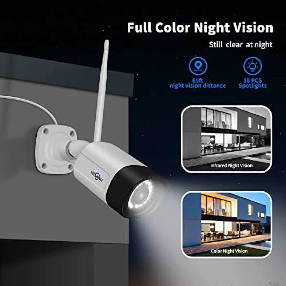 Hiseeu 5MP Outdoor Wireless Security Camera – IP66 Waterproof & Night Vision