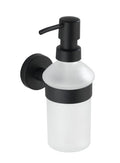 WENKO Bosio Liquid Soap Dispenser – Matt Stainless Steel, Black Loft