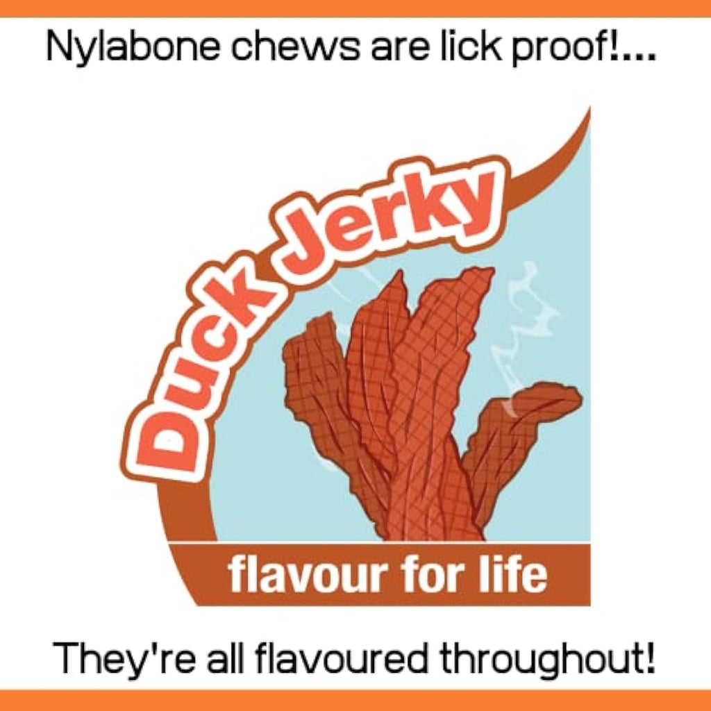 Nylabone Extreme Tough Dog Chew Toy | Duck Jerky | X-Large (Over 23kg)