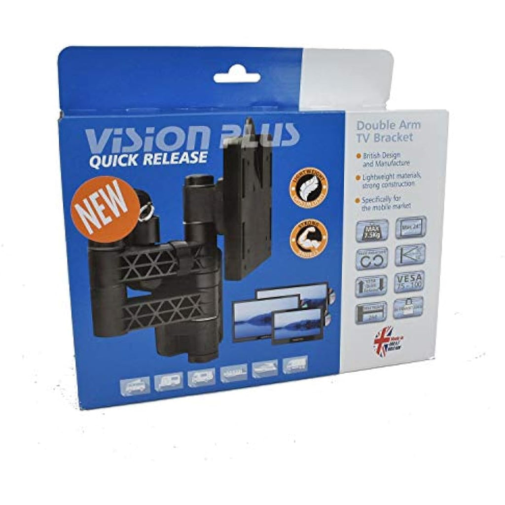 Vision Plus TV Wall Bracket – Double Arm Quick Release VESA Mount