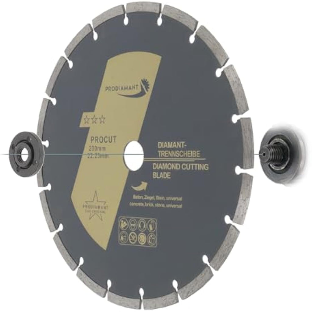 PRODIAMANT 230mm Diamond Cutting Disc Set – 2-Pack for Concrete & Brick