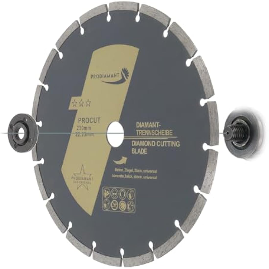 PRODIAMANT 230mm Diamond Cutting Disc Set – 2-Pack for Concrete & Brick