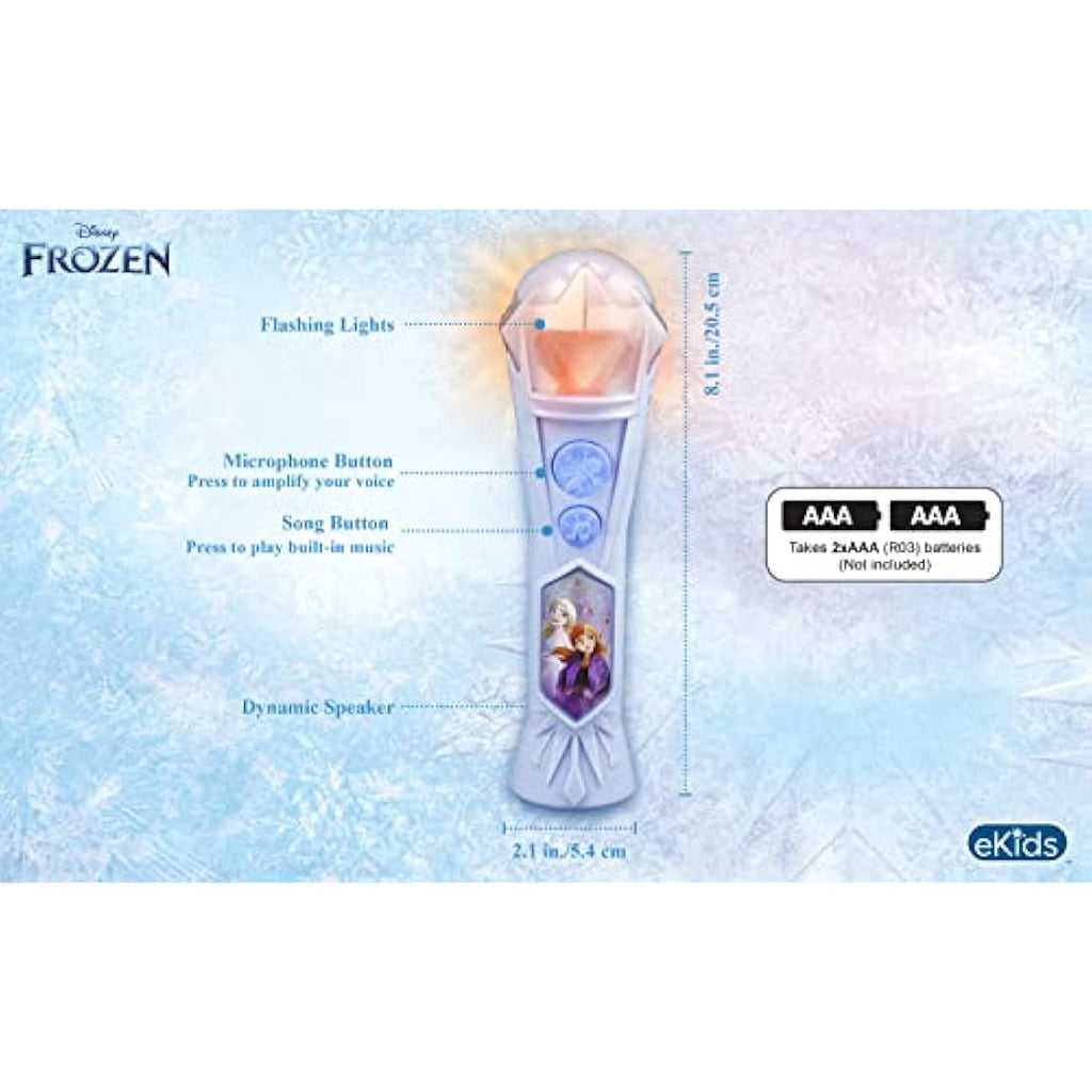 Disney Frozen 2 Karaoke Microphone with MP3 Player and Flashing Lights