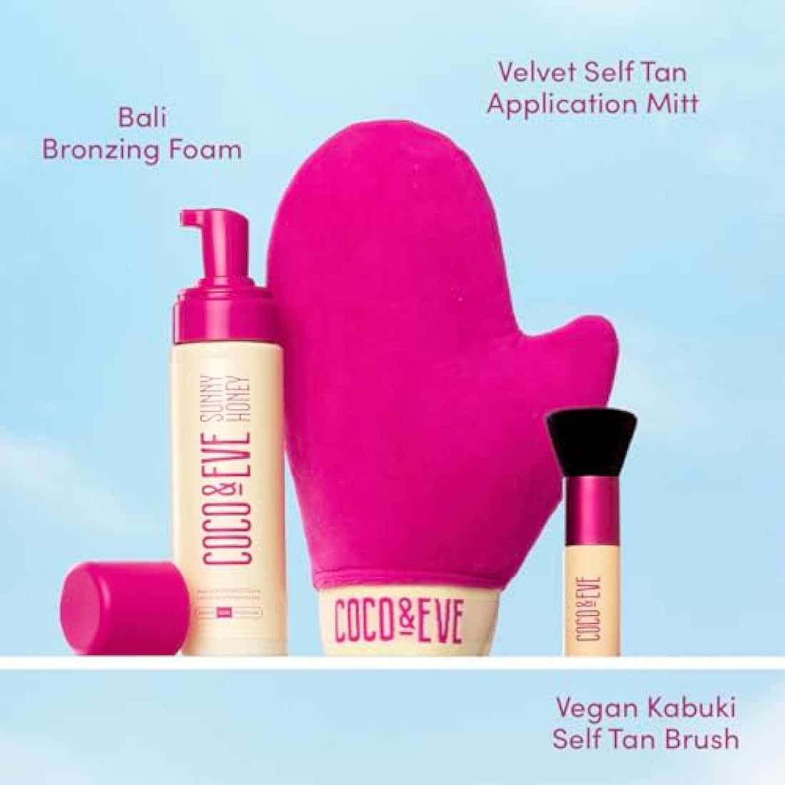 Coco & Eve Sunny Honey Bali Bronzing Bundle - Natural Tanning Mousse (Medium)