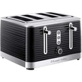 Russell Hobbs Inspire 4-Slice Toaster | High Gloss Black & Chrome
