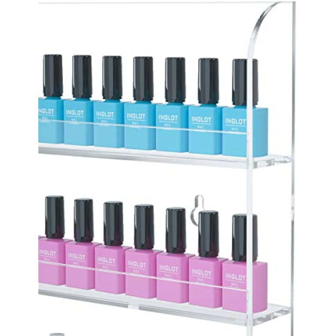 HIIMIEI 6-Tier Acrylic Wall Mounted Nail Polish Rack & Display Organizer
