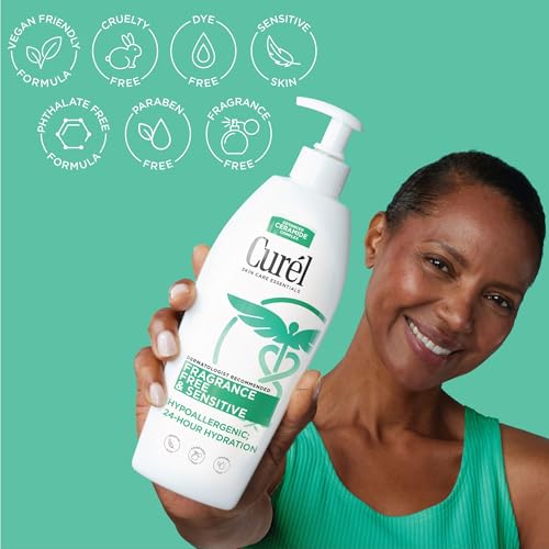 Curel Fragrance Free Moisturizing Lotion with Ceramide Complex, 20 oz