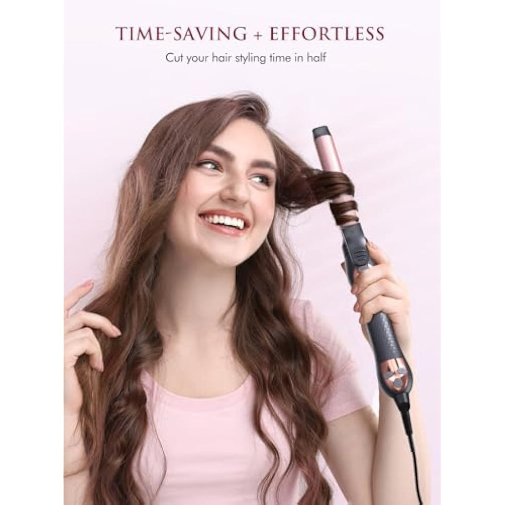 LANDOT Automatic Rotating Curling Iron | 25mm Ceramic Hair Wand