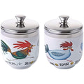 BIA International Porcelain Egg Coddlers - Chasing Chickens Set of 2