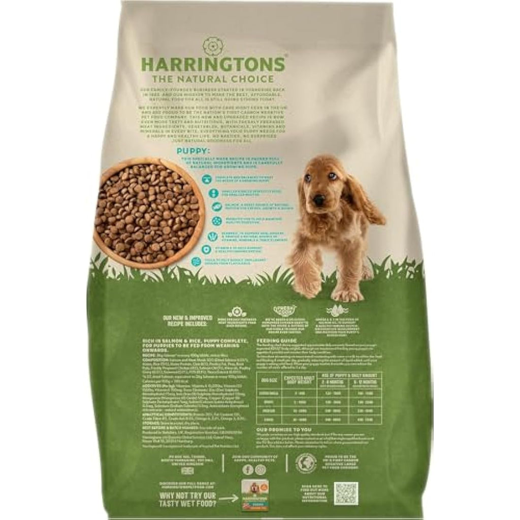 Harringtons Puppy Dry Dog Food – Natural Salmon & Rice, 10kg Bag