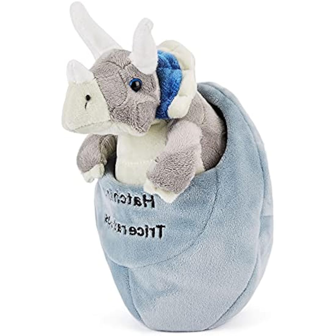 Zappi Co Triceratop Hatching Dinosaur Plush - 20cm Soft Stuffed Animal