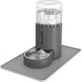 JUNSPOW 4L Gravity Cat Water Dispenser with Stainless Steel Bowl