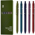 UIXJODO Gel Pens | 5 Pcs 0.5mm Fine Point Retractable Black Ink Pens