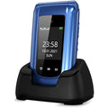 Uleway Senior Flip Phone – Big Button Unlocked Mobile with SOS & Dock (Blue)