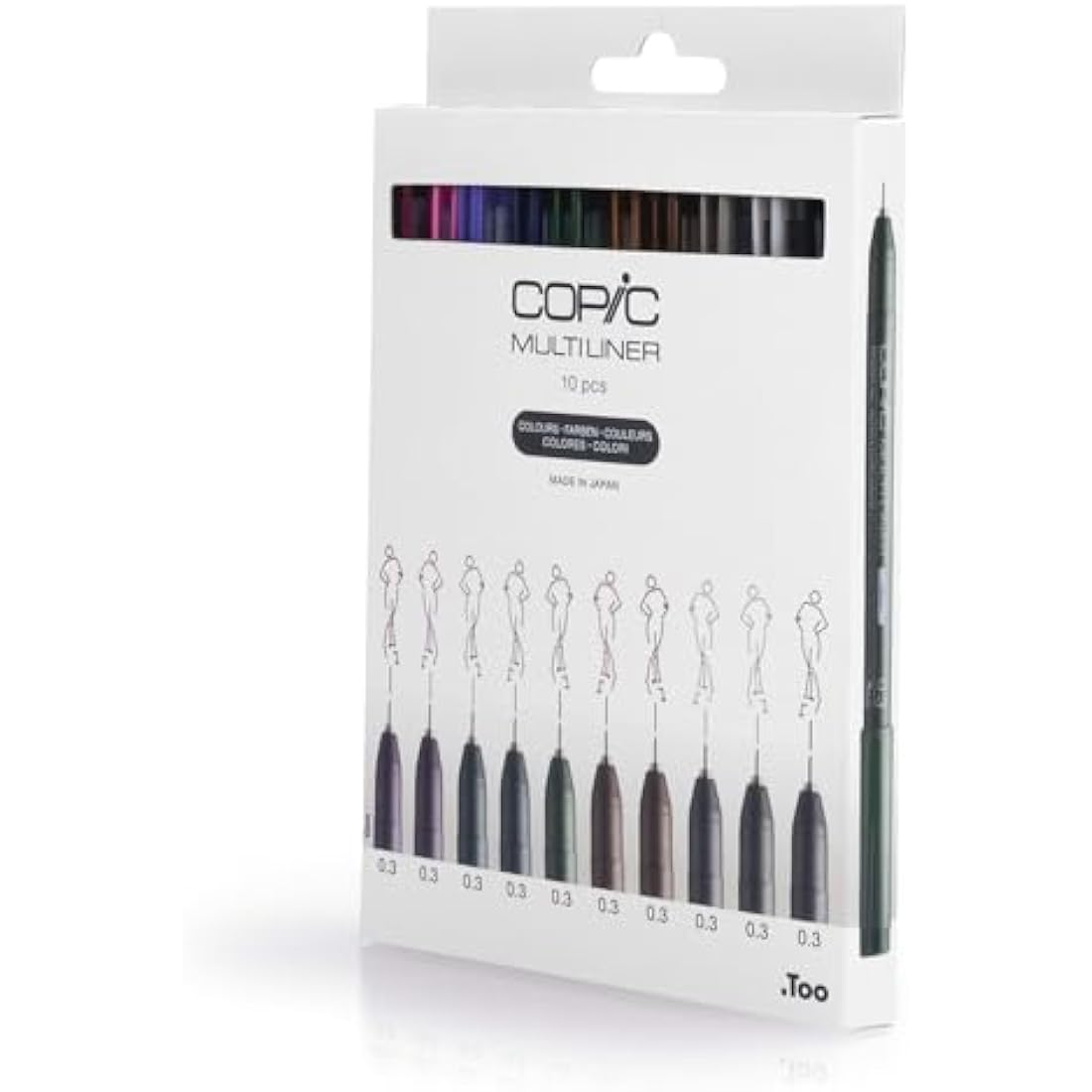 Copic Multiliner Set of 10 | Waterproof Archival Fineliner Pens