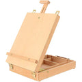 Portable Beechwood Tabletop Easel & Art Sketchbox Storage