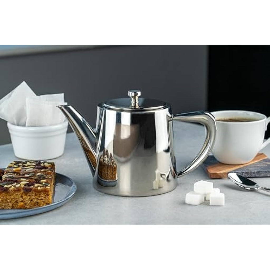 Café Olé Derwent Stainless Steel Teapot | 48oz Mirror Polished Finish