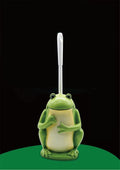 Frog Toilet Brush and Holder – Resin Novelty Scrubber, Green