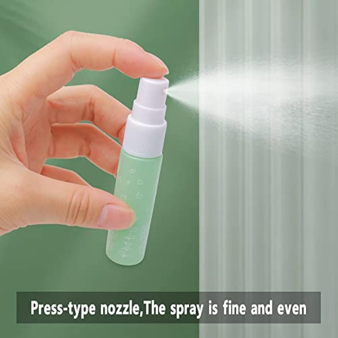 10ml Green Glass Perfume Spray Bottles – 10 Pack Travel Set