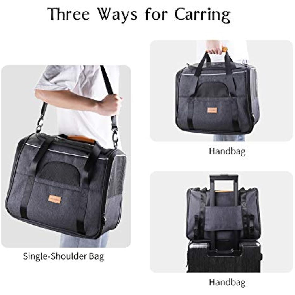 Morpilot Airline Approved Pet Carrier – Foldable Soft Sided Cat Travel Bag