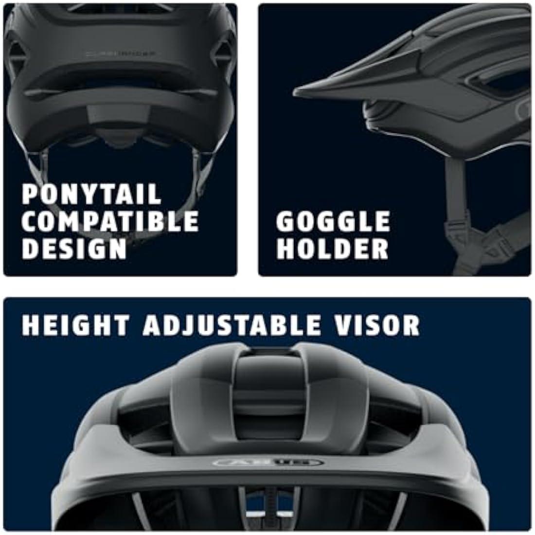 ABUS CliffHanger MTB Helmet – Vented Trail Bike Helmet with Fidlock