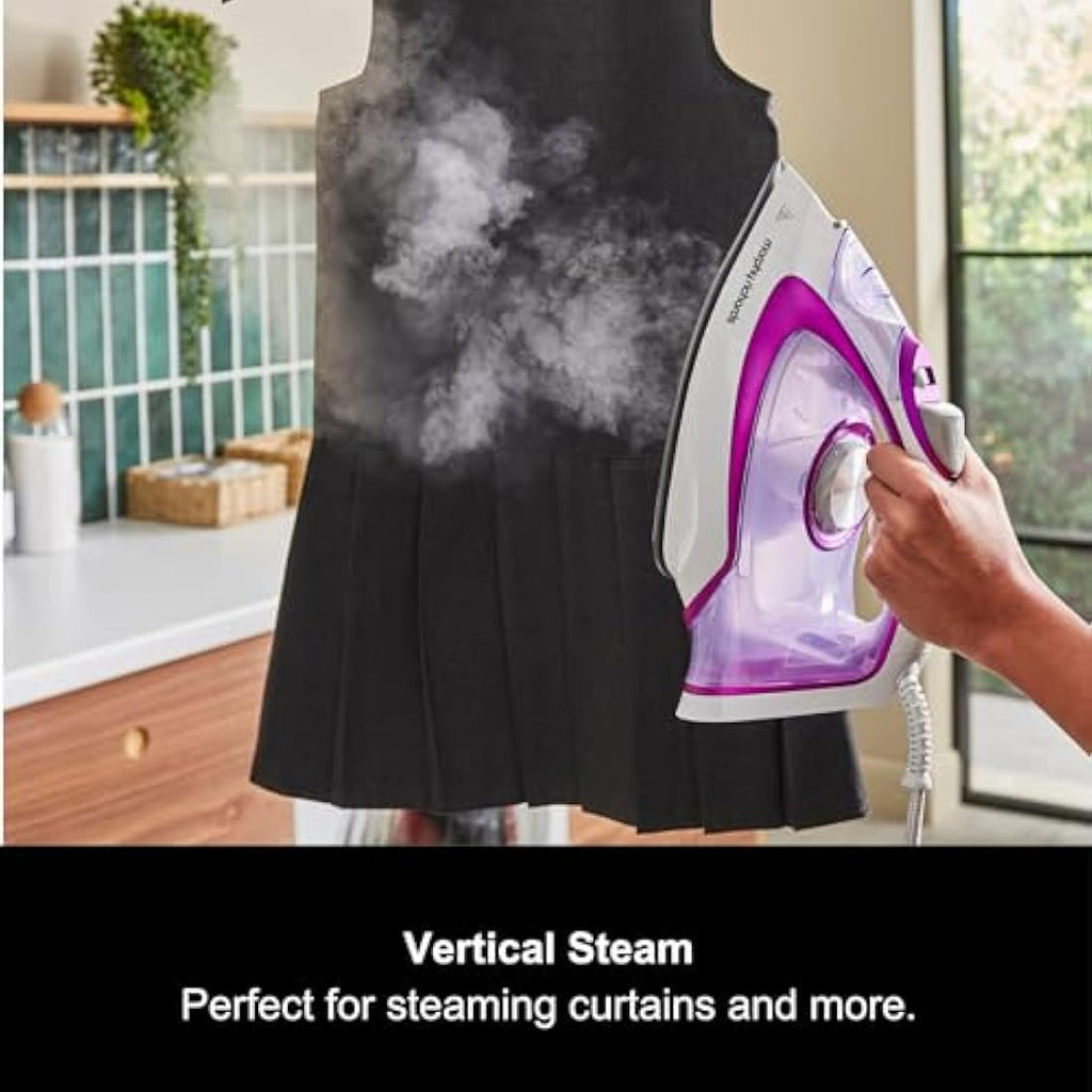 Morphy Richards TurboGlide Steam Iron – 2800W Ceramic Soleplate, Purple